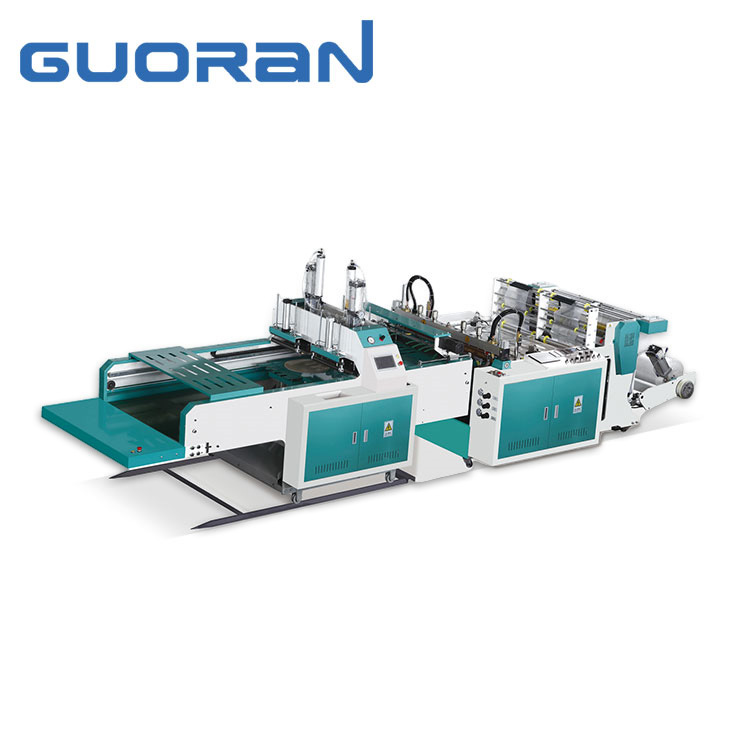 ພົກພາ D-Cut Bottom Sealing Carrier Plastic Poly Bag Making Machine